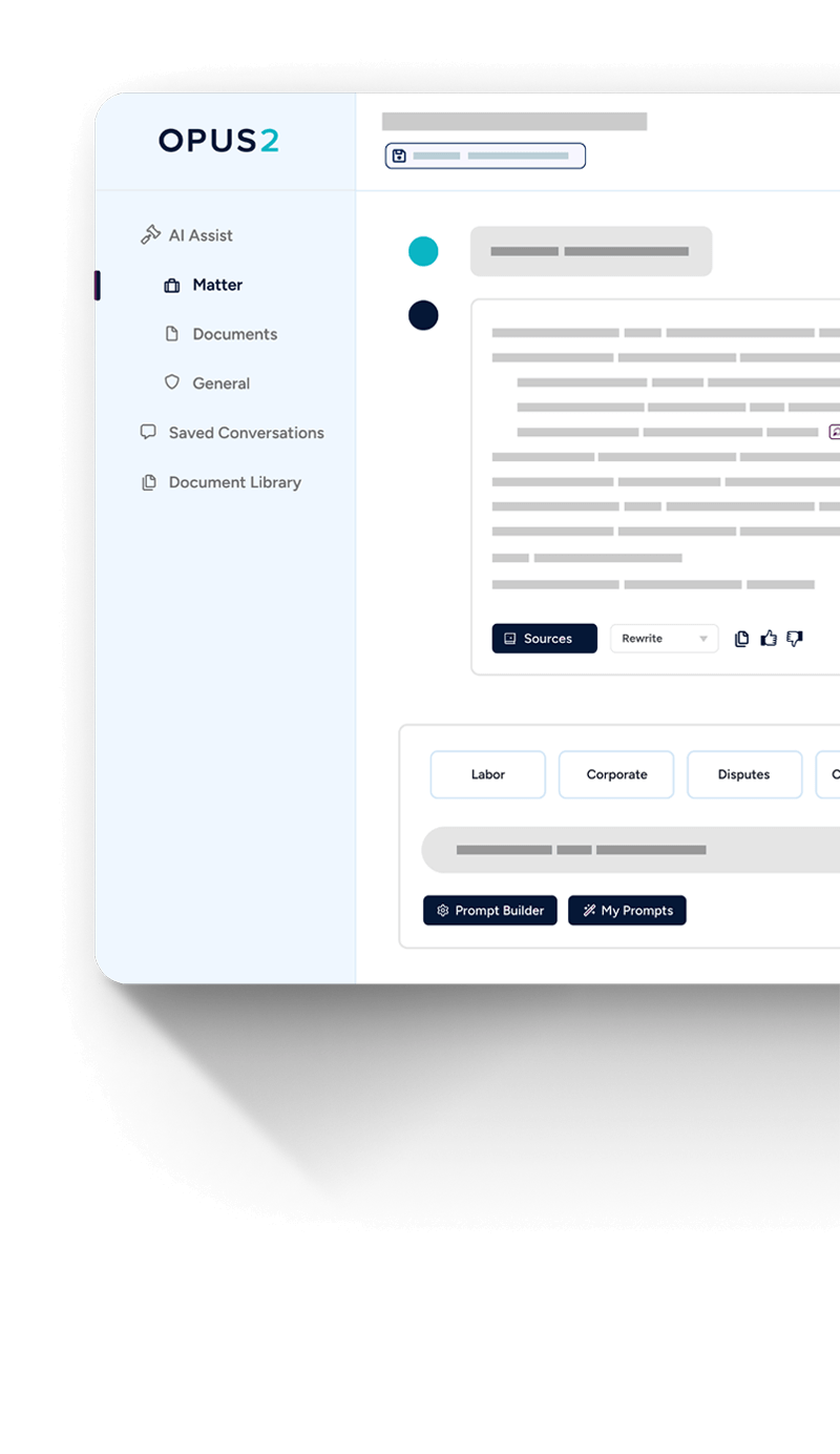 Opus 2 legal software